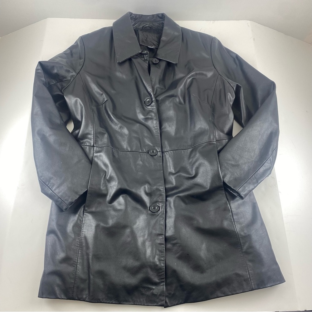 ✨Long Leather Trench from Kathy Ireland✨